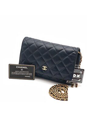 Chanel Woc Chain Shoulder Bag 2-Way Navy